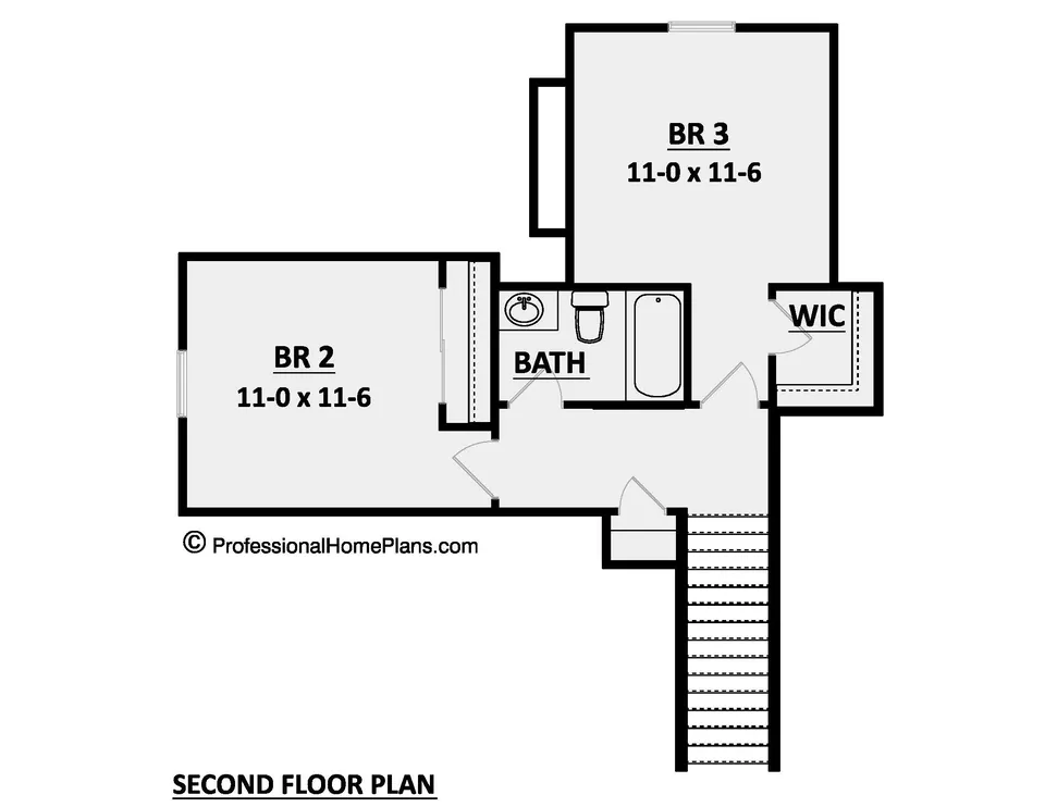 The Heatherstone second level floor plan